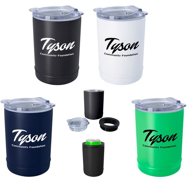 DH5613 2-In-1 Copper Insulated Beverage Holder And Tumbler With Custom Imprint